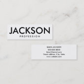 最小主義のはっきりしたな白黒名刺 スキニー名刺 (正面/裏面)