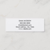 最小主義のはっきりしたな白黒名刺 スキニー名刺 (裏面)