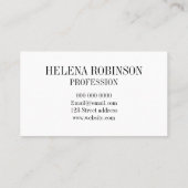 最小主義のはっきりしたな白黒名刺 名刺 (裏面)