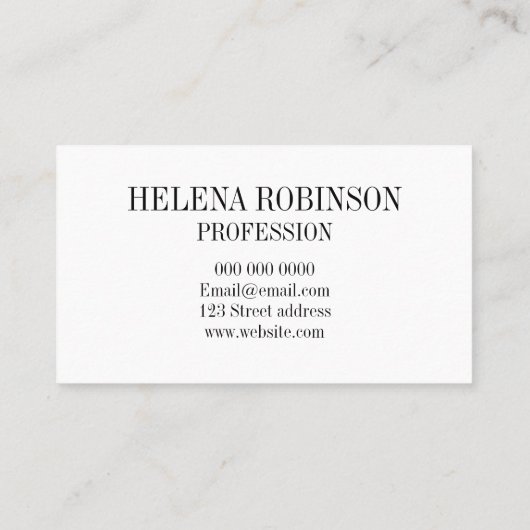 最小主義のはっきりしたな白黒名刺 名刺 (裏面)