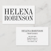 最小主義のはっきりしたな白黒名刺 名刺 (正面/裏面)