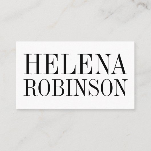 最小主義のはっきりしたな白黒名刺 名刺 (正面)