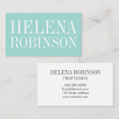 最小主義のはっきりしたな青/ターコイズのトレンディー 名刺 (正面/裏面)