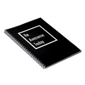 最小主義のやる気を起こさせるで黒く及び白いノート ノートブック (右側)