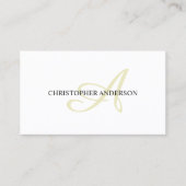 最小主義のエレガントで白いコンサルタントのモノグラム 名刺 (正面)