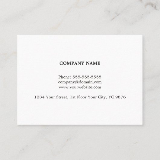 最小主義のエレガントで白くフェイクな金ゴールドライン弁護士 名刺 (裏面)