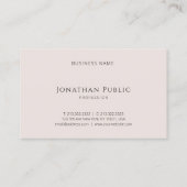 最小主義のエレガントなデザインのモダンなテンプレートの贅沢 名刺 (裏面)