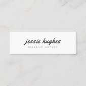 最小主義のエレガントな白人の黒いメーキャップアーティスト スキニー名刺 (正面)