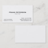 最小主義のエレガントな白黒のシンプルのコンサルタント 名刺 (正面/裏面)