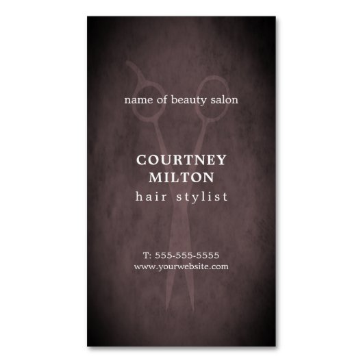 最小主義のエレガントな質の美容師 マグネット名刺 (正面縦)
