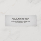 最小主義のエレガントな質の薄い灰色の美容師 スキニー名刺 (裏面)