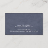 最小主義のエレガントな質の青の弁護士 名刺 (裏面)
