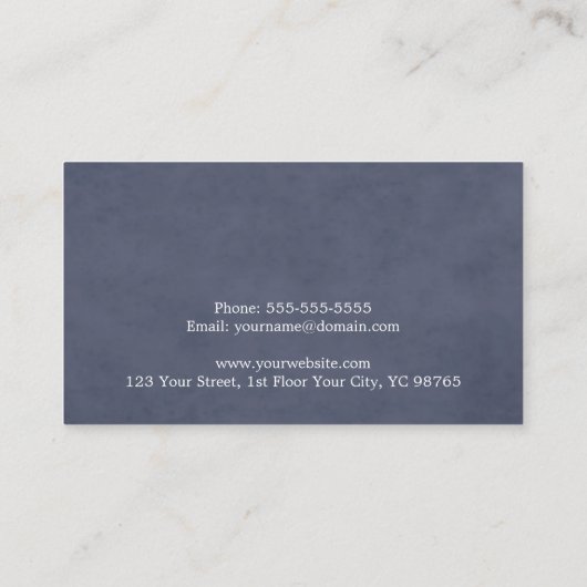 最小主義のエレガントな質の青の弁護士 名刺 (裏面)