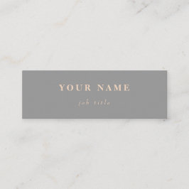 最小主義のクラシックでエレガントな小型灰色の名刺 スキニー名刺