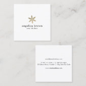 最小主義のグリッターの花の名刺 スクエア名刺 (正面/裏面)