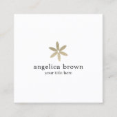 最小主義のグリッターの花の名刺 スクエア名刺 (正面)