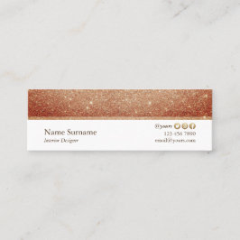 最小主義のグリッターデザイナー小型名刺 スキニー名刺