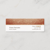 最小主義のグリッターデザイナー小型名刺 スキニー名刺 (正面)