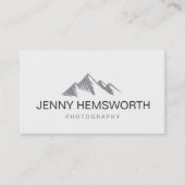 最小主義のシックでフェイクな銀製山 名刺 (正面)