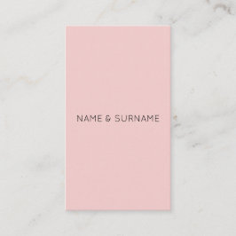 最小主義のシックでモダンなピンクの縦の名刺 名刺
