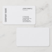 最小主義のシックでモダンな専門のデザインの白 名刺 (正面/裏面)