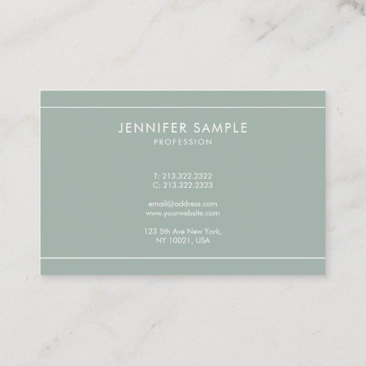 最小主義のシックでモダンな専門の粋なシンプル 名刺 (裏面)