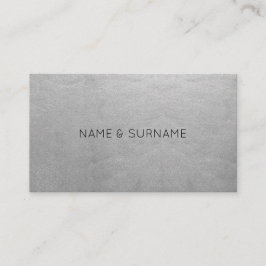 最小主義のシックでモダンな銀製の名刺 名刺