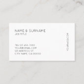 最小主義のシックでモダンなBabyBlueの名刺 名刺 (裏面)