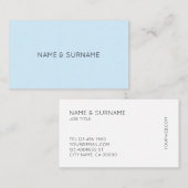 最小主義のシックでモダンなBabyBlueの名刺 名刺 (正面/裏面)