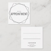 最小主義のシックな幾何学的 予約カード (正面/裏面)