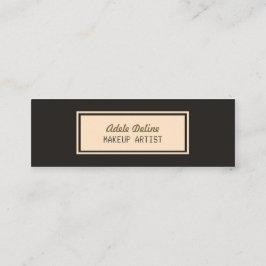 最小主義のシックな灰色の淡いピンクのメーキャップアーティスト スキニー名刺