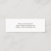 最小主義のシックな灰色の金ゴールドのメーキャップアーティスト スキニー名刺 (裏面)