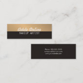 最小主義のシックな灰色の銅のメーキャップアーティスト スキニー名刺 (正面/裏面)