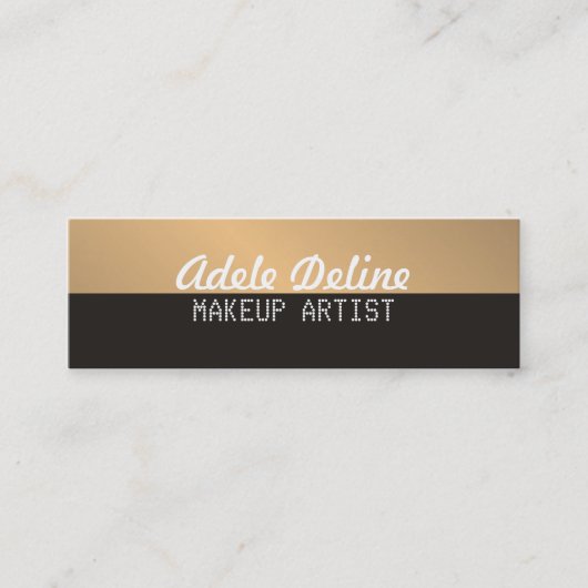 最小主義のシックな灰色の銅のメーキャップアーティスト スキニー名刺 (正面)