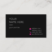 最小主義のシンプルできれいでモダンな名刺 名刺 (裏面)