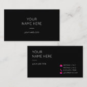 最小主義のシンプルできれいでモダンな名刺 名刺 (正面/裏面)