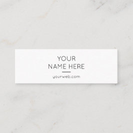 最小主義のシンプルできれいでモダンな小型名刺 スキニー名刺