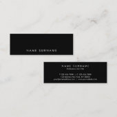 最小主義のシンプルできれいなタイポグラフィのフォントB&W スキニー名刺 (正面/裏面)