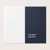 最小主義のシンプルでエレガントで青く白いコンサルタント 名刺 (外部フラット)