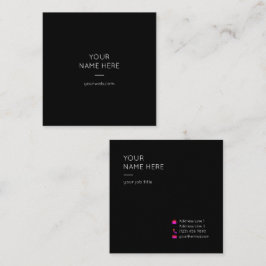 最小主義のシンプルでモダンな正方形の名刺 スクエア名刺