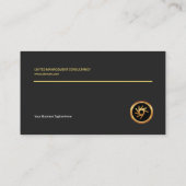 最小主義のシンプルで明白で黒く創造的な創設者CEO 名刺 (裏面)