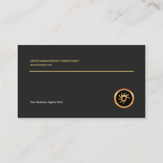 最小主義のシンプルで明白で黒く創造的な創設者CEO 名刺 (裏面)