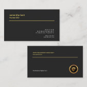 最小主義のシンプルで明白で黒く創造的な創設者CEO 名刺 (正面/裏面)