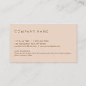 最小主義のシンプルなタイポグラフィのモモのロイヤリティカード 名刺 (裏面)