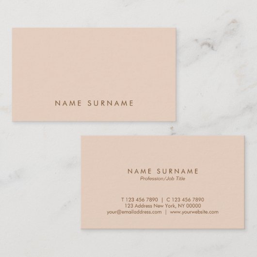 最小主義のシンプルなタイポグラフィのモモの名刺 名刺 (正面/裏面)