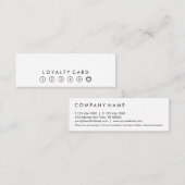 最小主義のシンプルなタイポグラフィの黒く及び白いロイヤリティ スキニー名刺 (正面/裏面)