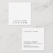 最小主義のシンプルなタイポグラフィの黒く及び白いロイヤリティ スクエア名刺 (正面/裏面)