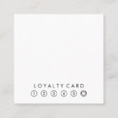 最小主義のシンプルなタイポグラフィの黒く及び白いロイヤリティ スクエア名刺 (正面)