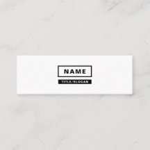 最小主義のシンプルなモノクロ小型名刺