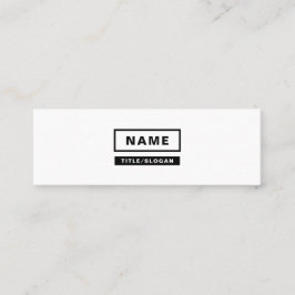 最小主義のシンプルなモノクロ小型名刺 スキニー名刺
